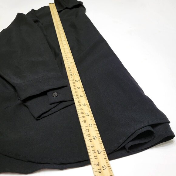 Andree by Unit Womens Long Sleeve Button Up Shirt Sz S Black Oversized Lagenlook - Picture 8 of 10